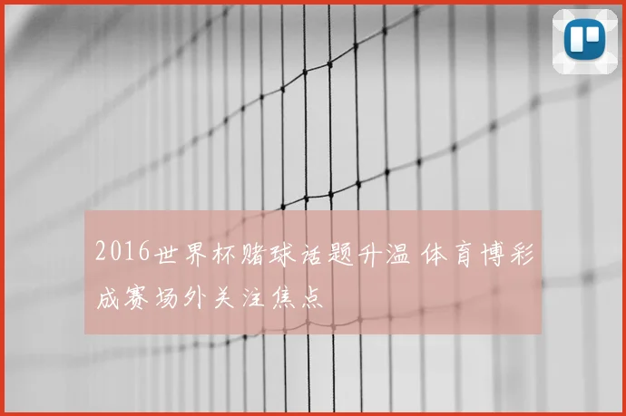 2016世界杯赌球话题升温 体育博彩成赛场外关注焦点